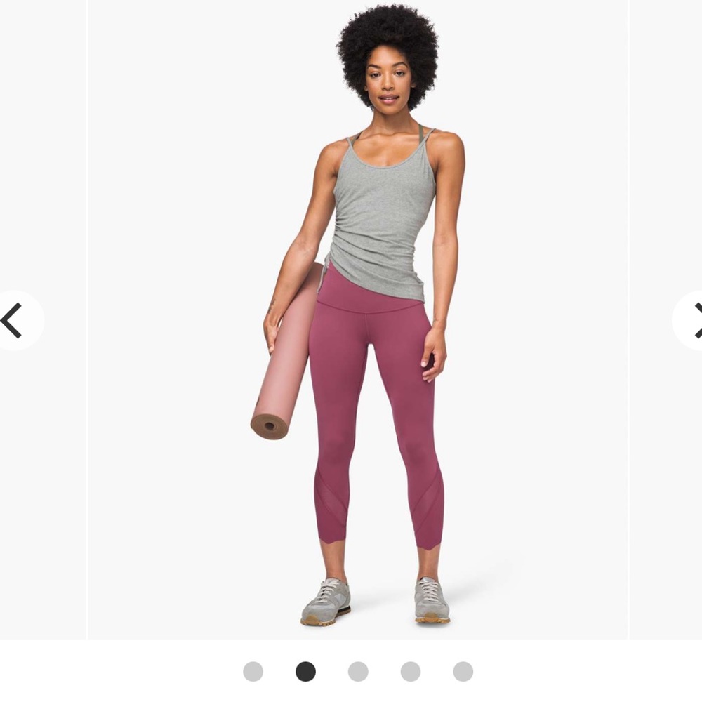 Lululemon Wunder Under Crop Roll Down Scallop 24"